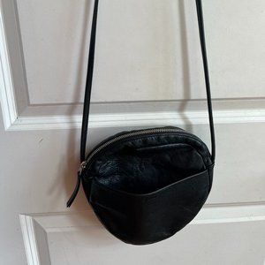 Baggu Leather Circle Crossbody Bag